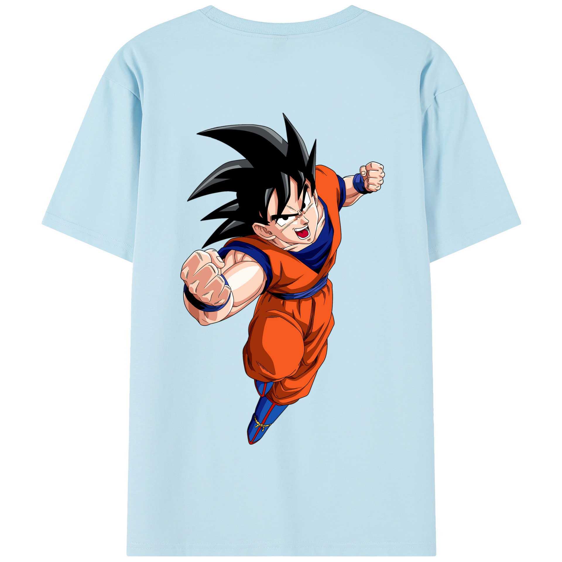 （画像用） ドラゴンボール 孫悟空（そん ごくう）Son Goku カカロット DRAGON BALL Kakarotto 綿100％半袖Tシャツ（背面プリント）
